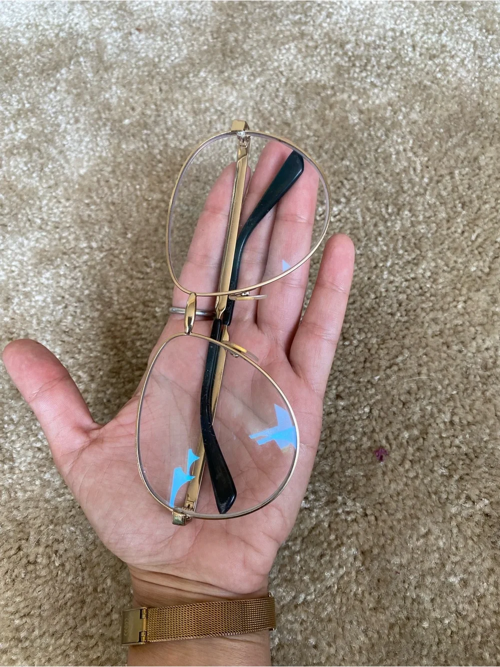 Gucci GG0138S Authentic Gucci GG0138S 003 Gold Wire Eyeglass Frames Full-Rim Avi